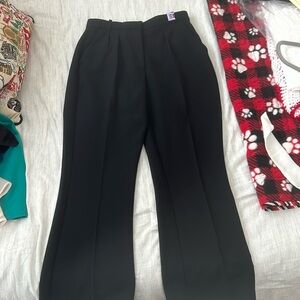 Abercrombie & Fitch black curve love tailored wide leg pant- size small